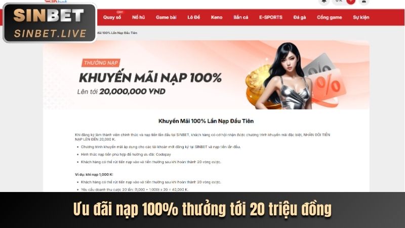 Ưu đãi nạp tiền lần đầu cho người chơi mới